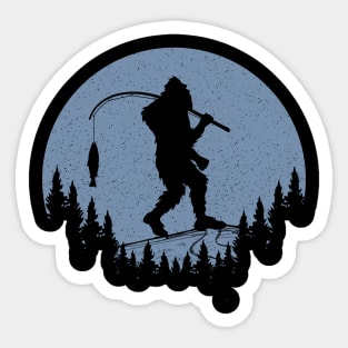 Bigfoot Fishing Sticker